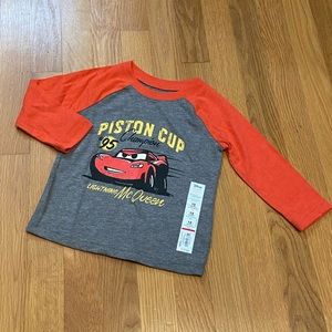 NEW Disney Lightning McQueen long-sleeved tee